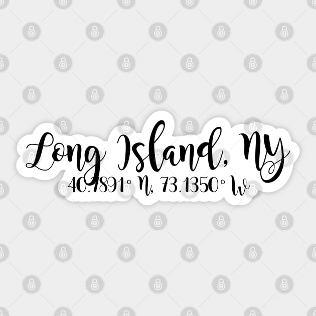 Long Island, New York Sticker by doodlesbydani